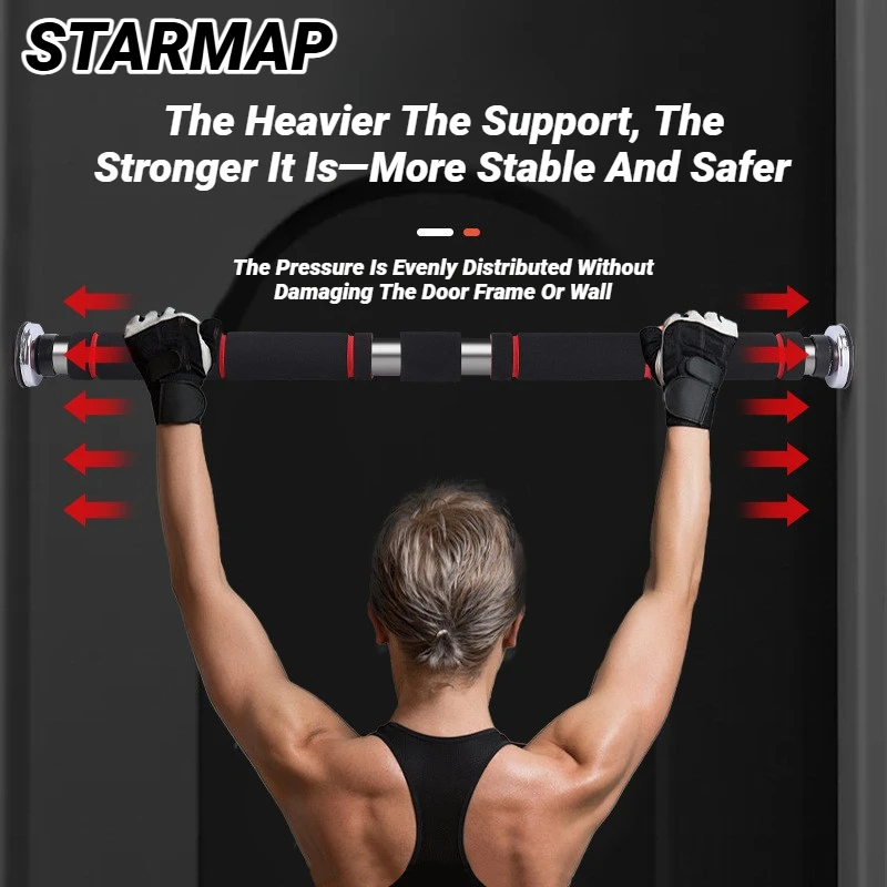 150kg Adjustable Door Horizontal Bars Exercise Home Workout Gym Chin Up Pull Training Bar Sport Fitness Wall Tension Muscle