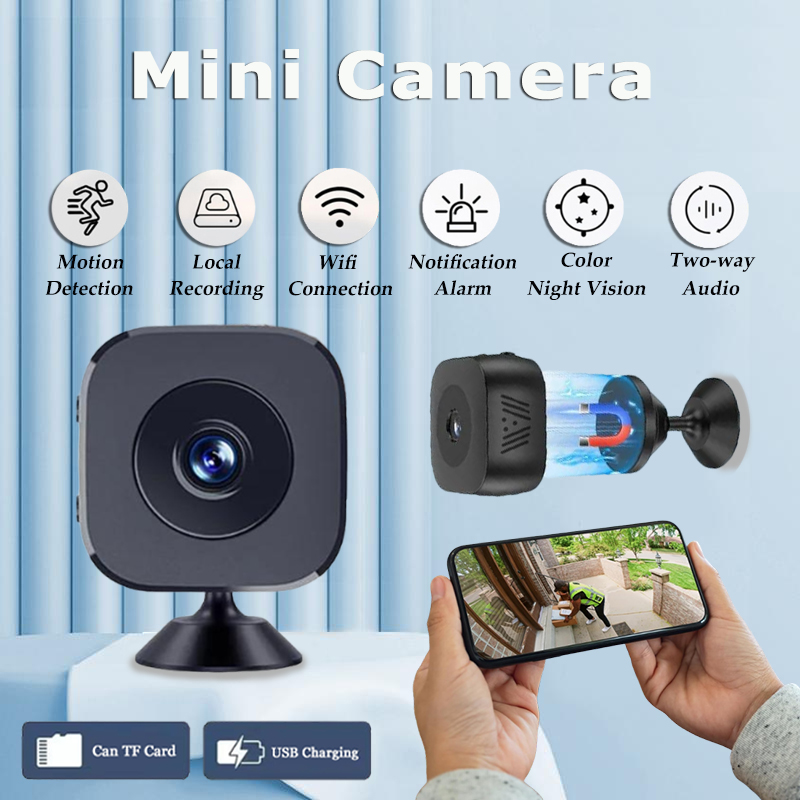 Nueva Cámara de Seguridad Mini HD 2026 Pro WiFi con Audio Bidireccional, Detección de Movimiento y Visión Nocturna Infrarroja