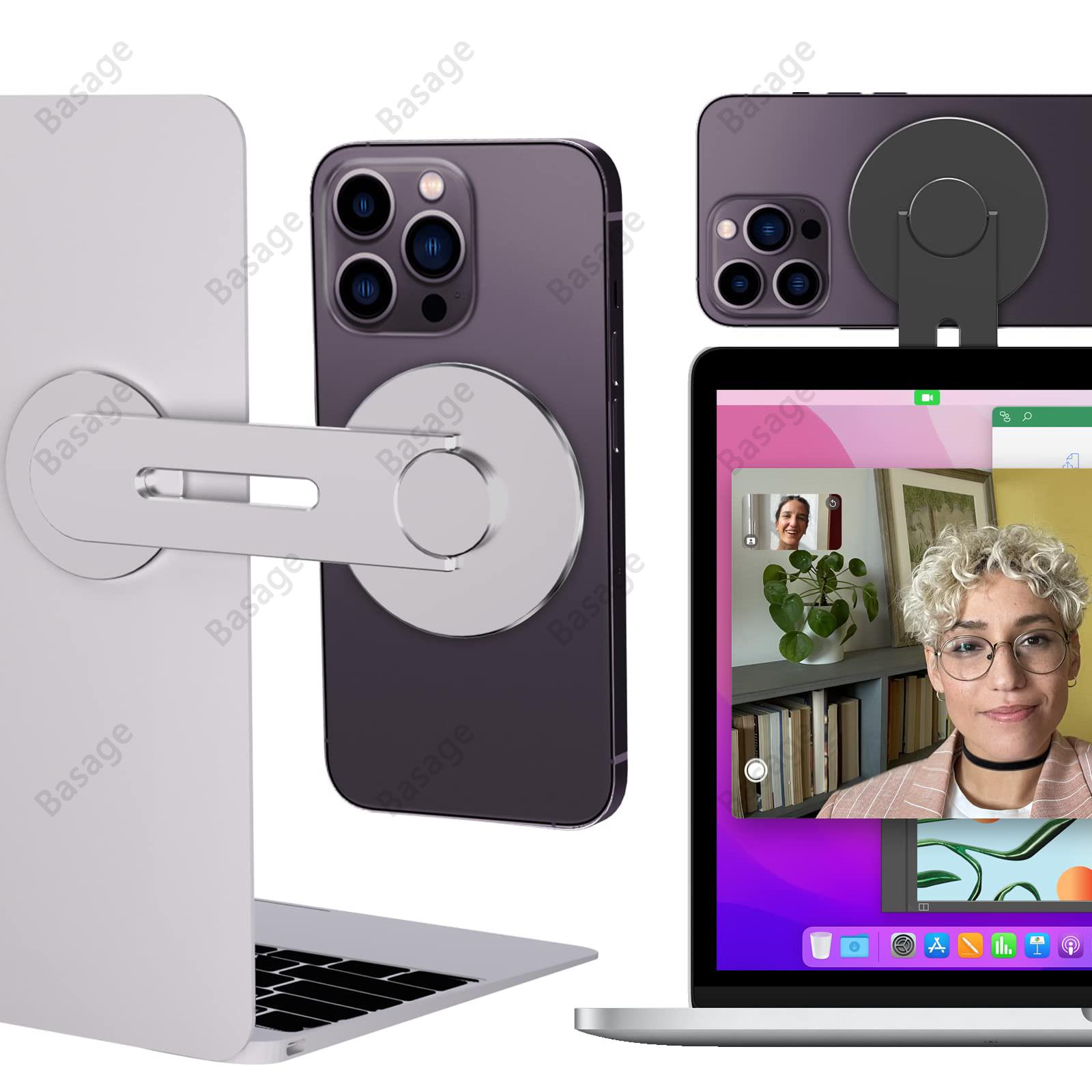 Soporte magnético para teléfono portátil, soporte para cámara de continuidad ajustable para iPhone Magsafe, para iOS 16 y MacBook macOS 13 Ventura