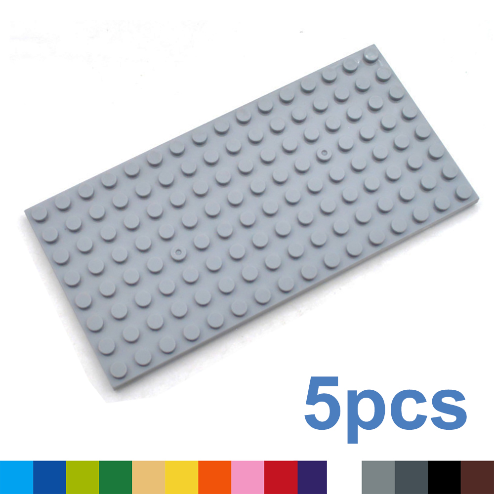 Blocs de construction fins 8x16, 5 pièces, briques à points, 12 couleurs, taille créative éducative, compatibles avec 92438 jouets pour enfants
