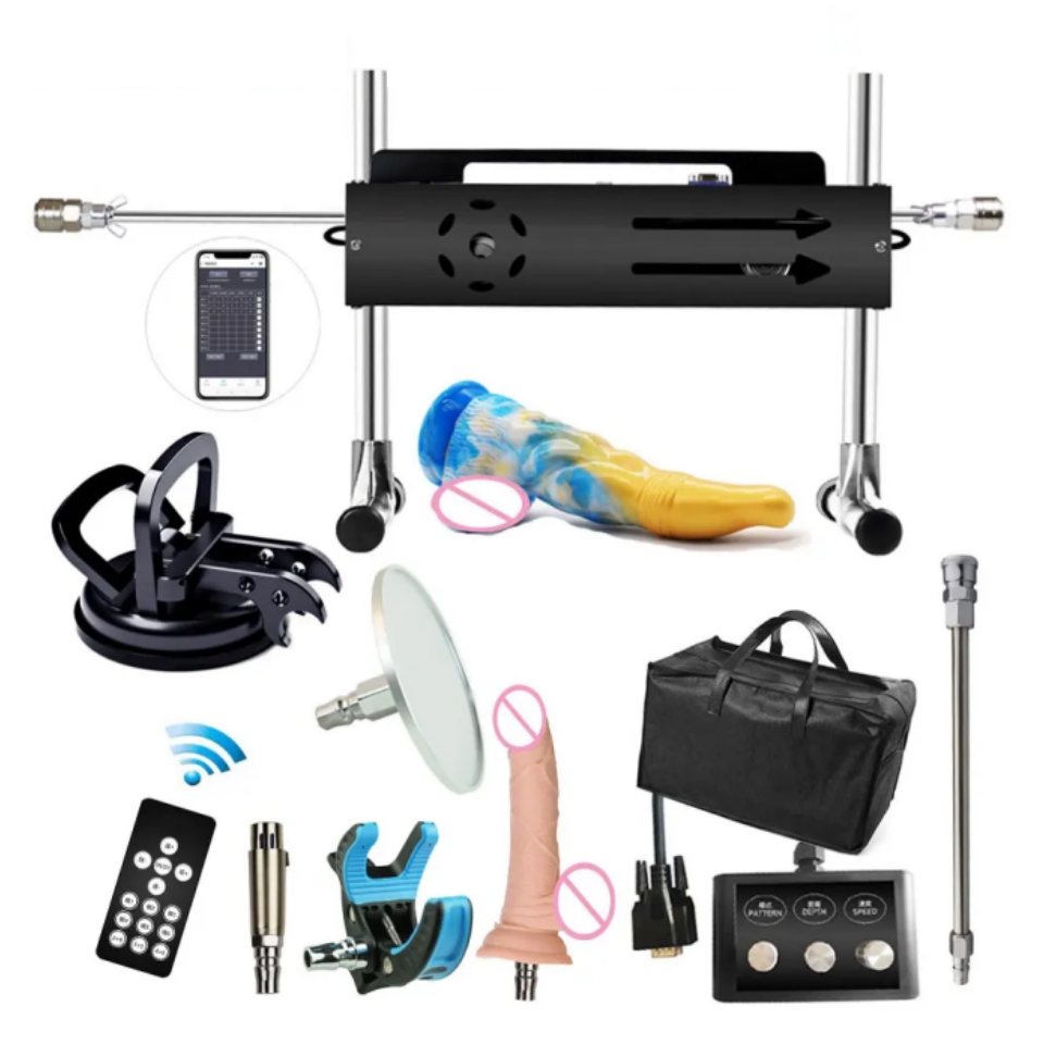 FREDORCH Neue Sexmaschine, App- & Kabelgebundene & Kabellose Steuerung Turbo-Gear Leistungsstarke Liebesmaschine mit Dildo für Erwachsene zur Selbstbefriedigung
