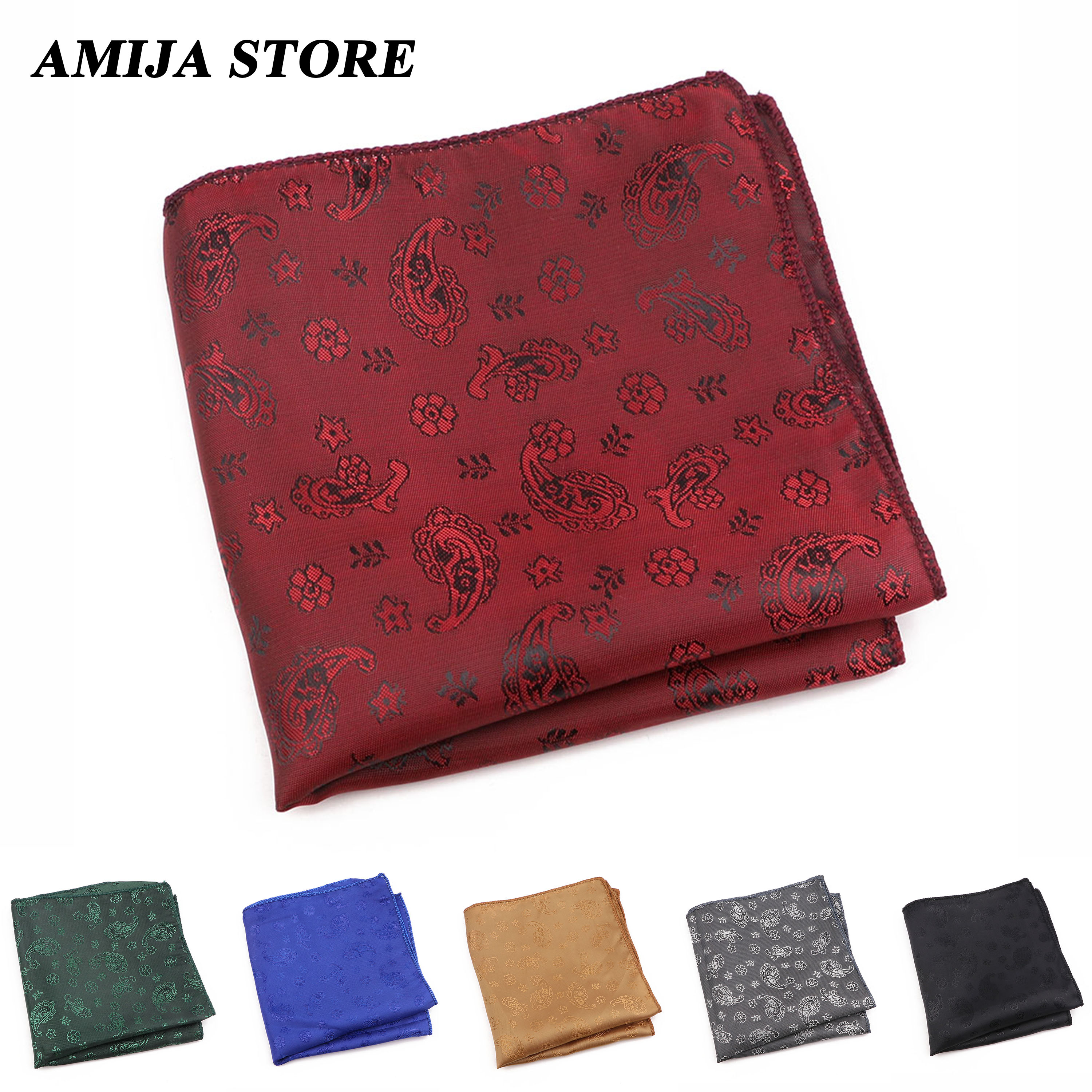Fashion Man Handkerchief  Jacquard Woven Thanksgiving Day Fit Formal Party Pocket Square Handkerchiefs Suit Hanky Dropshiping