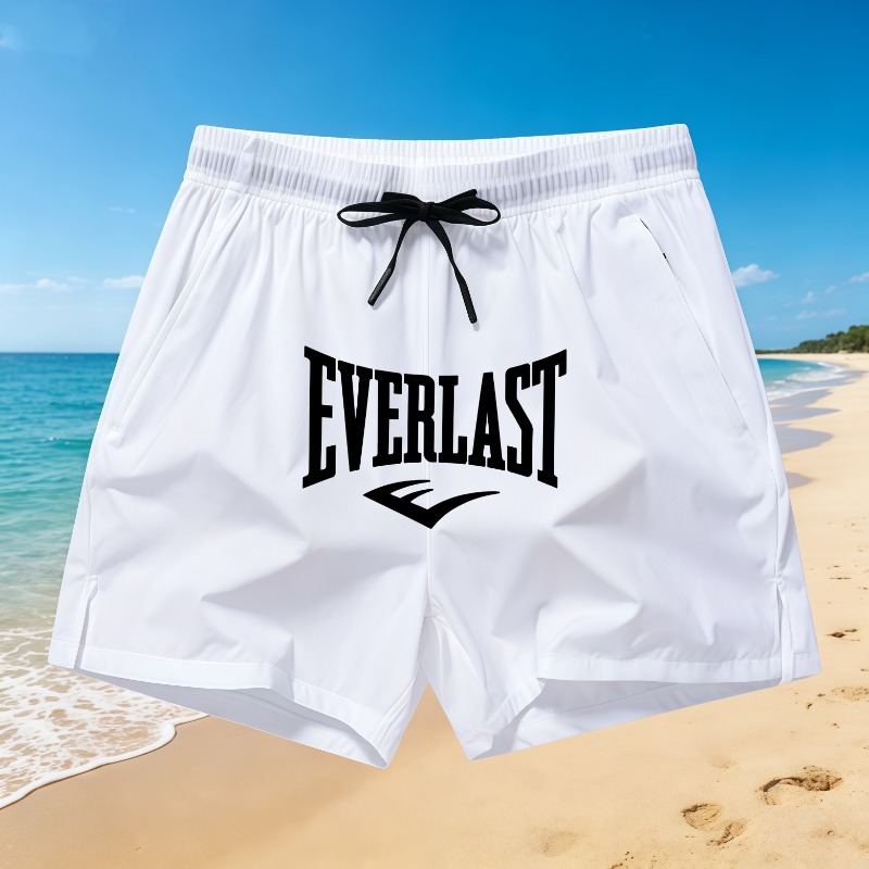Men's Summer Swim Shorts, Breathable Lightweight Board Shorts with Elastic Waist & Side Pockets,  for Sports & Daily Wear, S-5XL