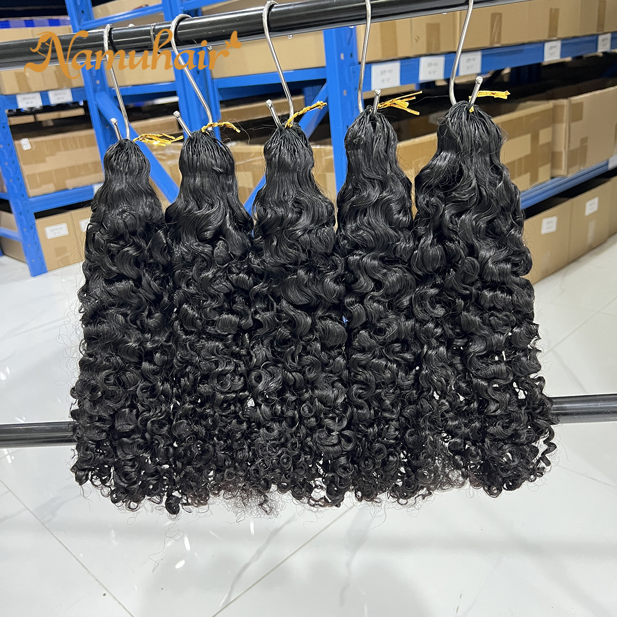 Наращивание волос Namu Miracle Knots Burmese Curly Feather Crochet, 100% натуральные человеческие волосы, невидимые, предварительно разделенные, без узлов, для плетения кос.