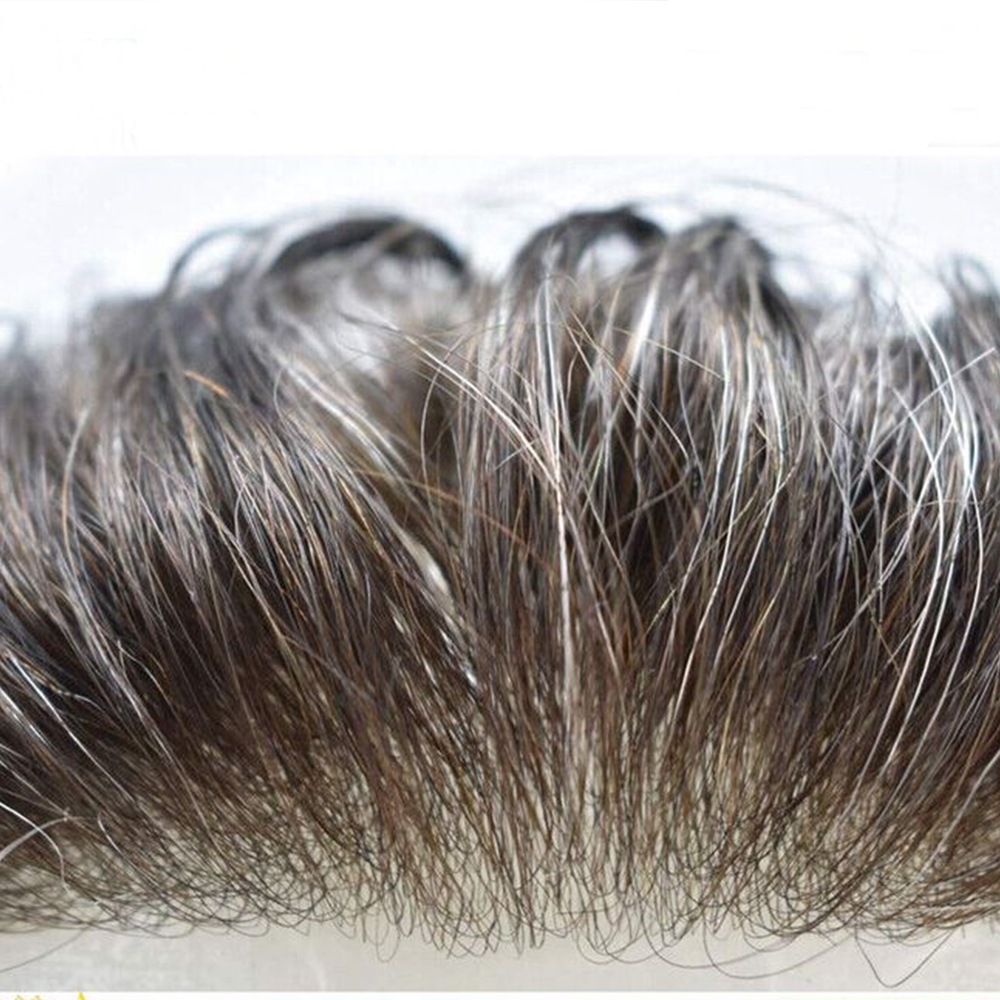 Vloop – toupet pour hommes, ligne de cheveux Super naturelle, peau Ultra fine, 0.02mm, densité 80% indétectable, marron, noir, gris, 520 #   100 % cheveux humains Pro