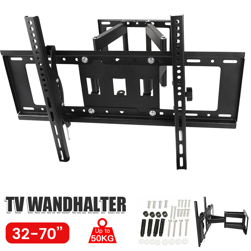 Support TV meuble TV flottant pour support TV 32-70 pouces tenture murale universel pivotant inclinaison réglage horizontal support TV
