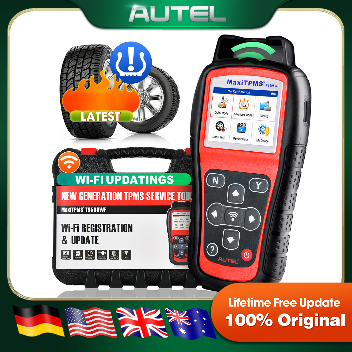Autel MaxiTPMS TS508WF TS508 narzędzie diagnostyczne TPMS Monitor ciśnienia w oponach TPMS czujniki MX programator aktywuj uwolnienie czujniki TPMS