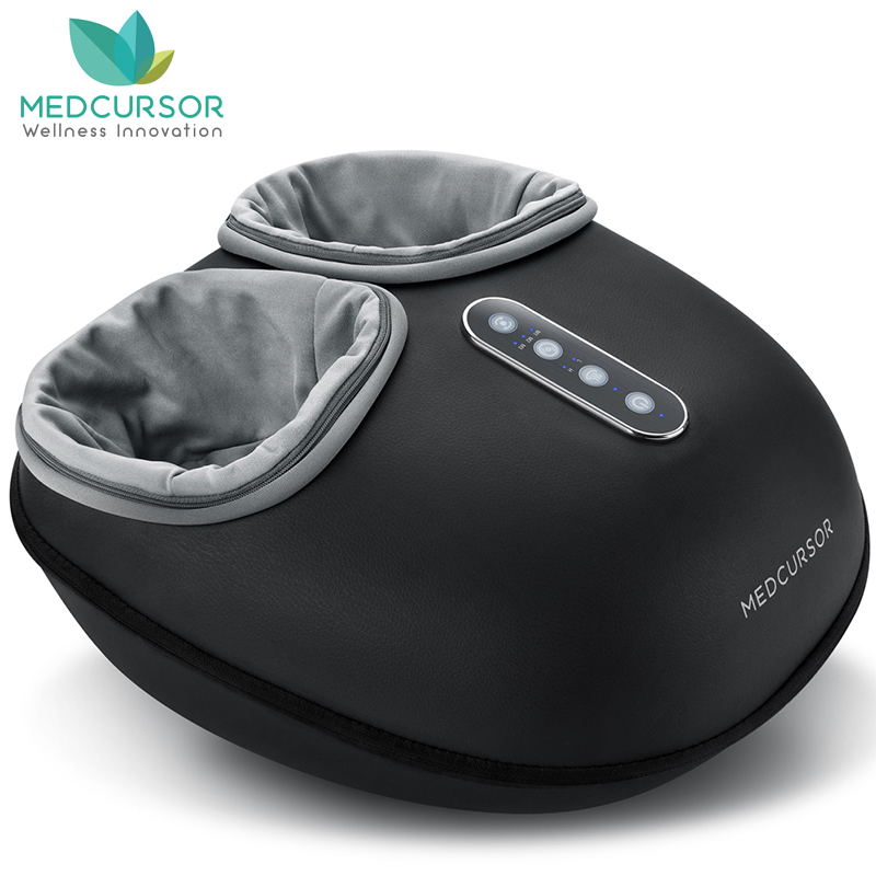เครื่องนวดเท้า Medcursor Shiatsu พร้อมลูกกลิ้งความร้อนผ่อนคลายกล้ามเนื้อบรรเทาอาการปวดไฟฟ้านวดเท้าห่อเต็ม