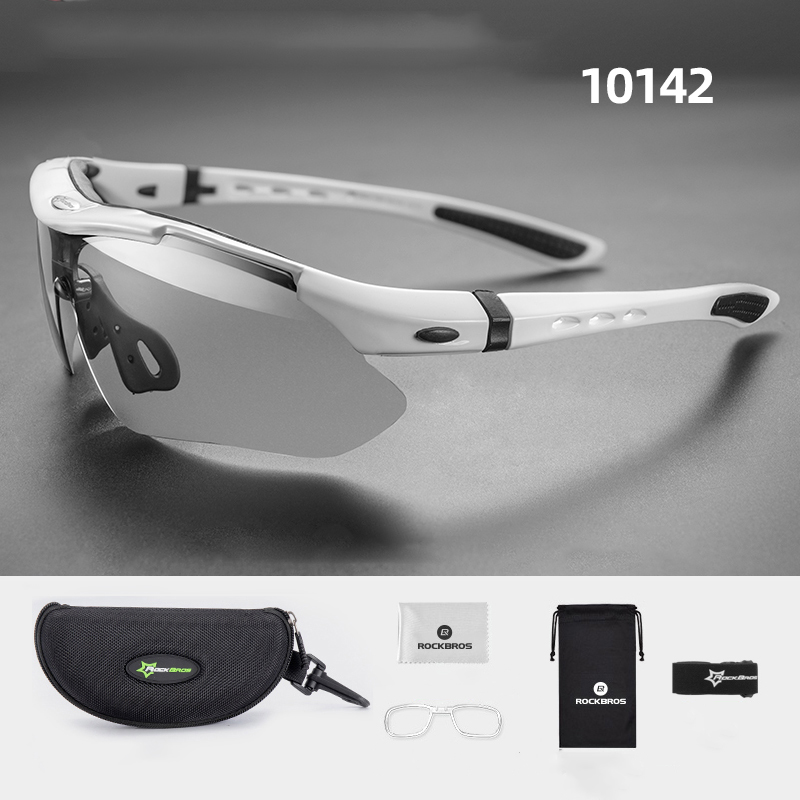 ROCKBROS Occhiali da bicicletta Polarizzati Bici Occhiali da sole sportivi Fotocromatici Uomo Donna UV400 MTB Occhiali da bici da strada Occhiali da esterno