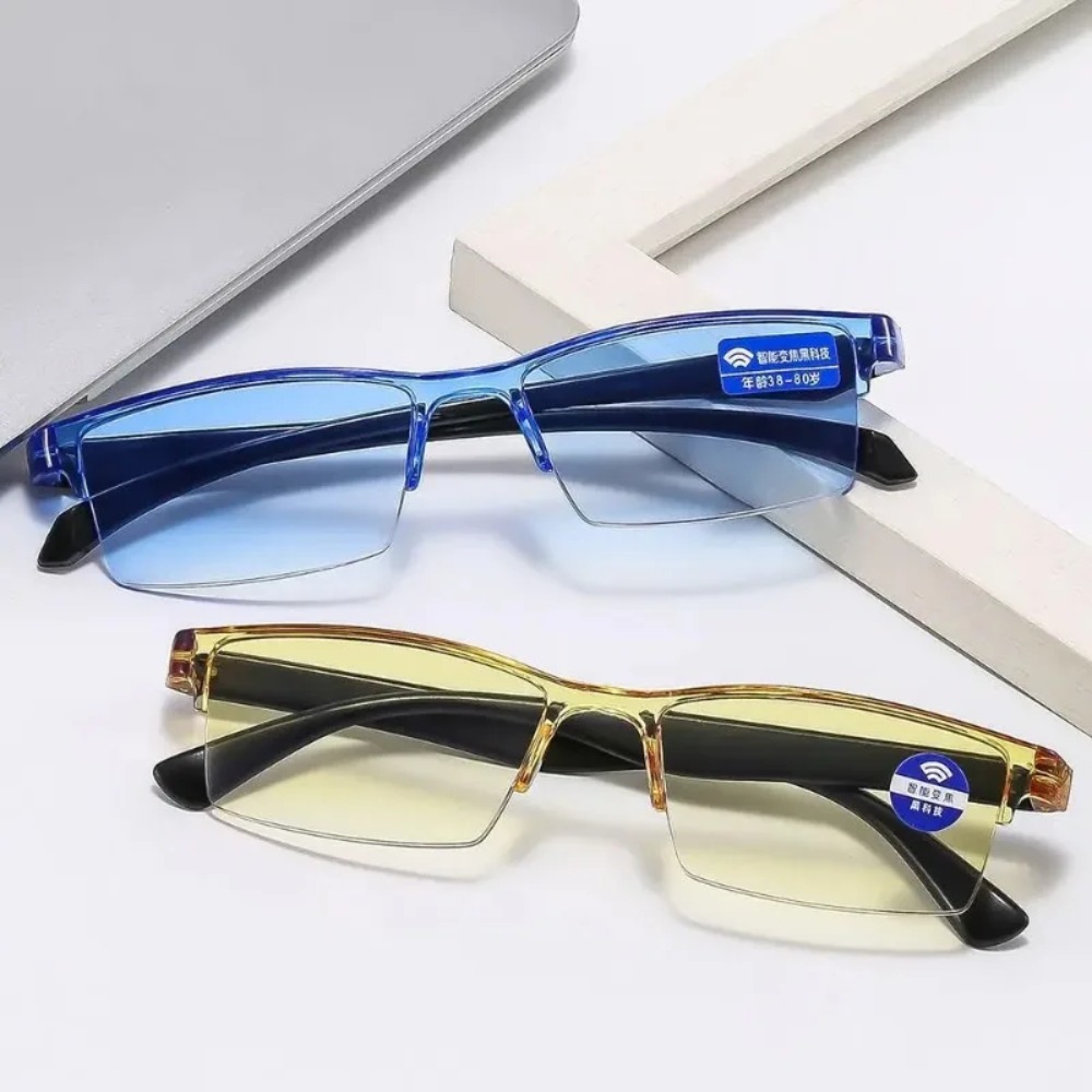 Intelligente Automatische Zoom-Brille Anti-Blaulicht Lesebrille für Männer und Frauen Optische Computerbrille
