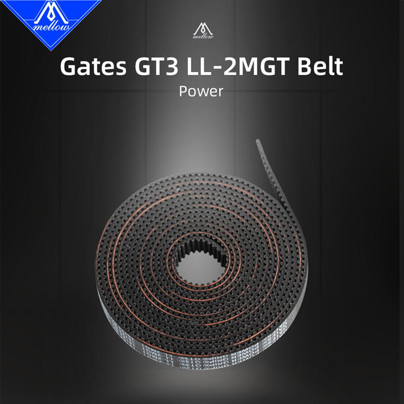 Peças para Impressora 3D Mellow POWERGRIP GT3 GATES-LL-2MGT Correia Dentada com Largura de 6MM 9MM 10MM 12MM, Precisão e Durabilidade Aprimoradas