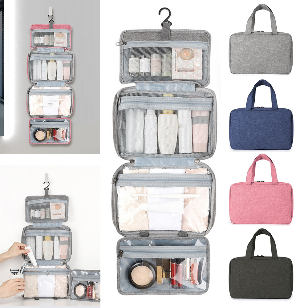 Gancio per appendere la custodia cosmetica per il trucco, grande borsa da toilette per organizer da viaggio