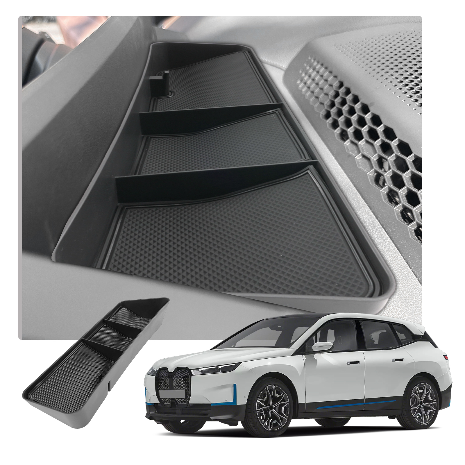 Opbergbox voor middenconsole BMW iX I20 EV 2022-2027 LHD, BMW iX middenconsolebak, BMW iX 2025 accessoires
