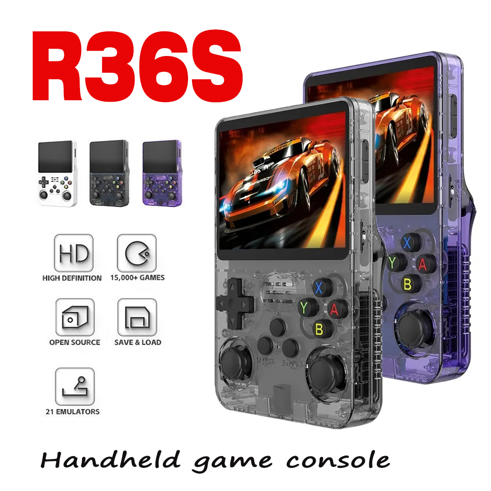 R36S nouvelle console de jeu rétro 3,5 pouces Linux système open source console de jeu portable avec grande mémoire de 128 Go