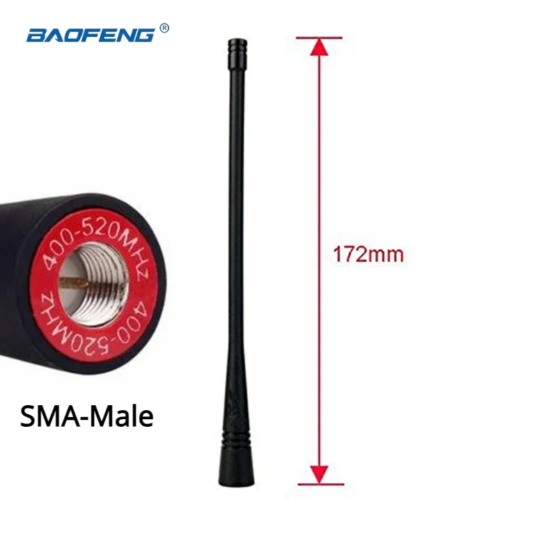 Antena de Radio TYT UHF 400-520MHz SMA-macho antena de goma suave para TH-UV88 MD390 MD680 MD380G accesorio de walkie-talkie