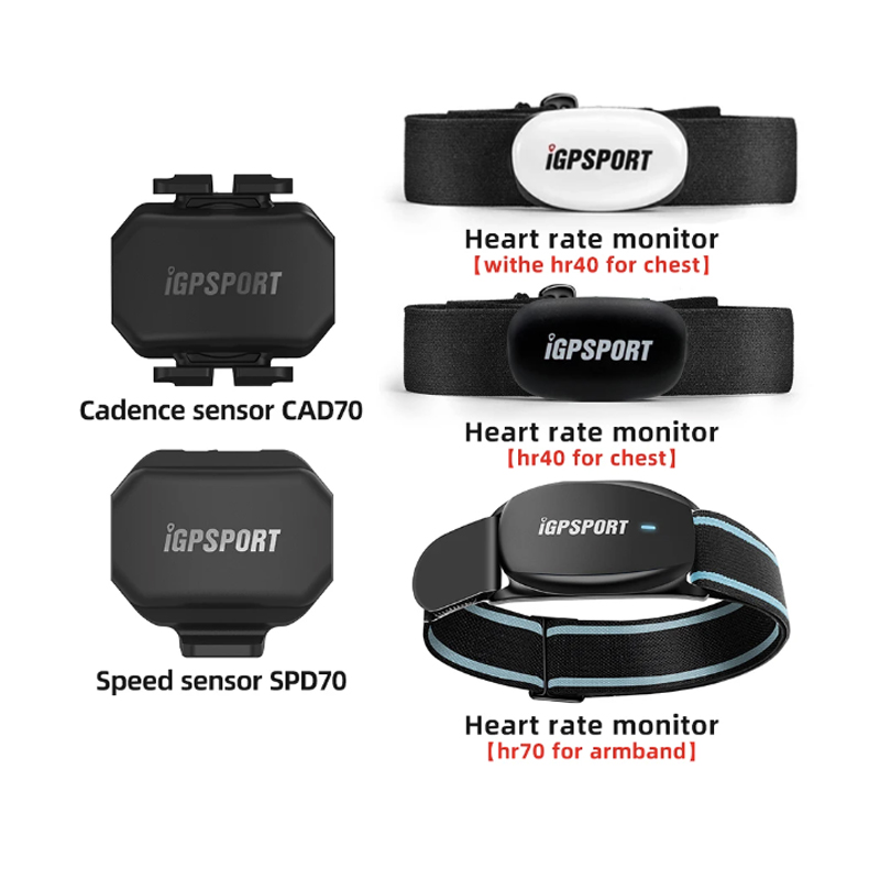 IGPSPORT เซ็นเซอร์วัดความเร็วใน SPD70 CAD70โหมดคู่รองรับจักรยานจังหวะ HR40 HR70เครื่องวัดชีพจรสำหรับ BSC300 BSC200 BSC100S Garmin