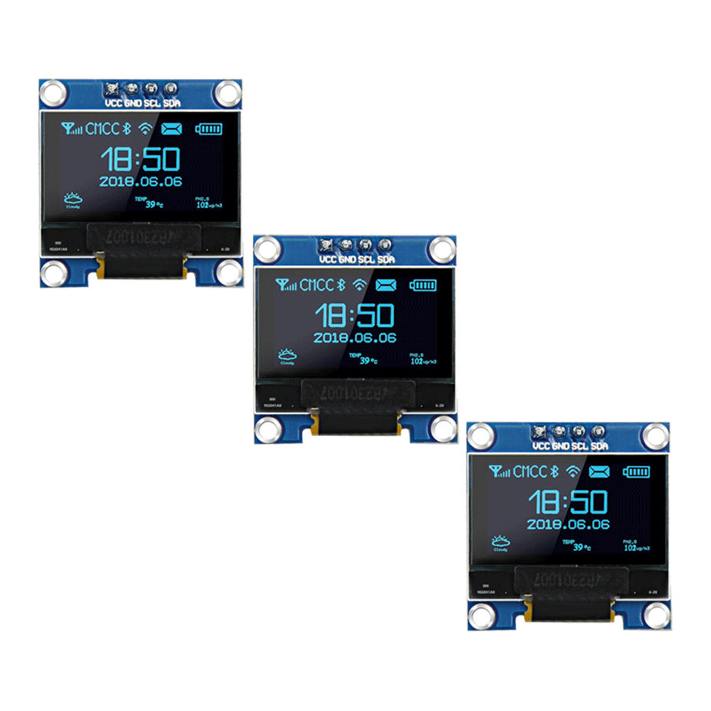 1/3/5Pcs 0.96' OLED Display Module 128x64 SSD1306 I2C Compatible with Arduino Raspberry Pi ESP32 Luminous OLED Display Board
