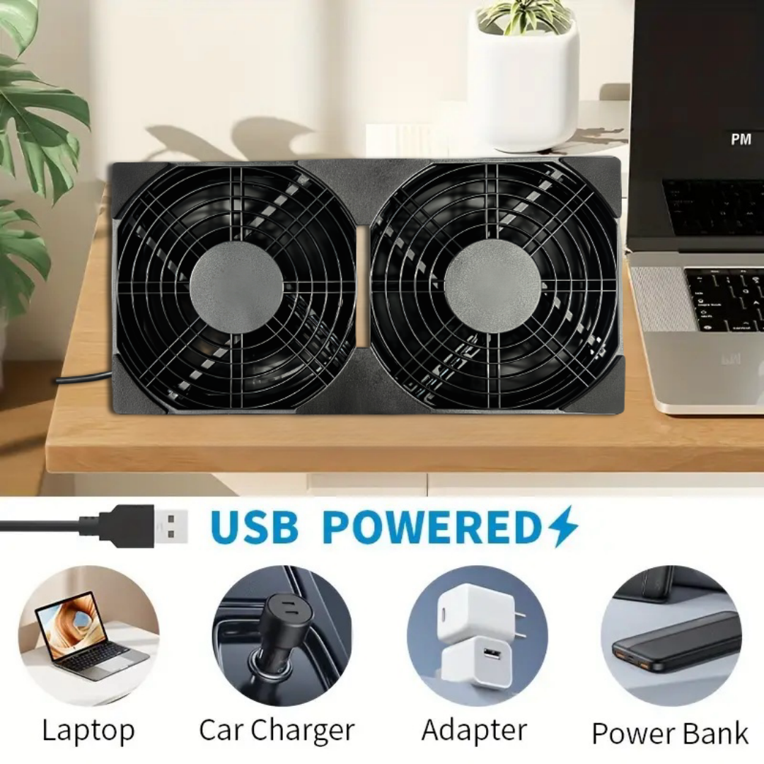 Охлаждающий вентилятор маршрутизатора DIY PC Cooler TV Box Беспроводной бесшумный тихий DC 5 В USB Power 120 мм 240 мм Вентилятор 12 см с винтами Защитная сетка.
