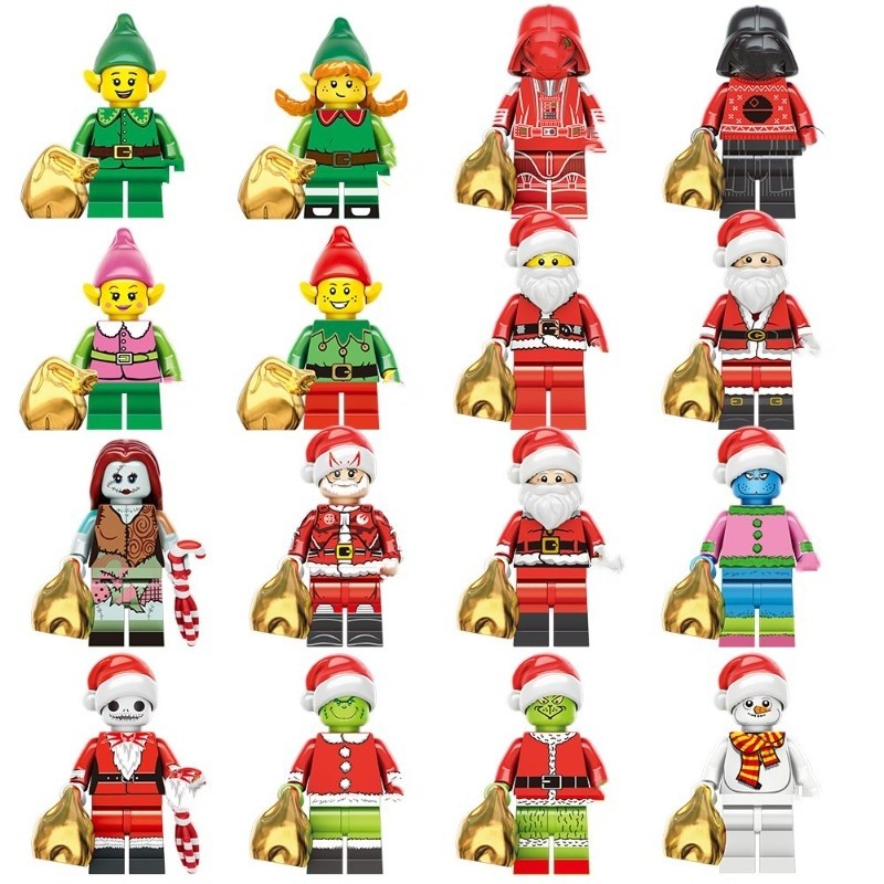 Горячие игрушки, новые строительные блоки, веселые рождественские ElfDarth Vader Grinch Jake Sally Santa Rex, мини-фигурки, строительные блоки, игрушки