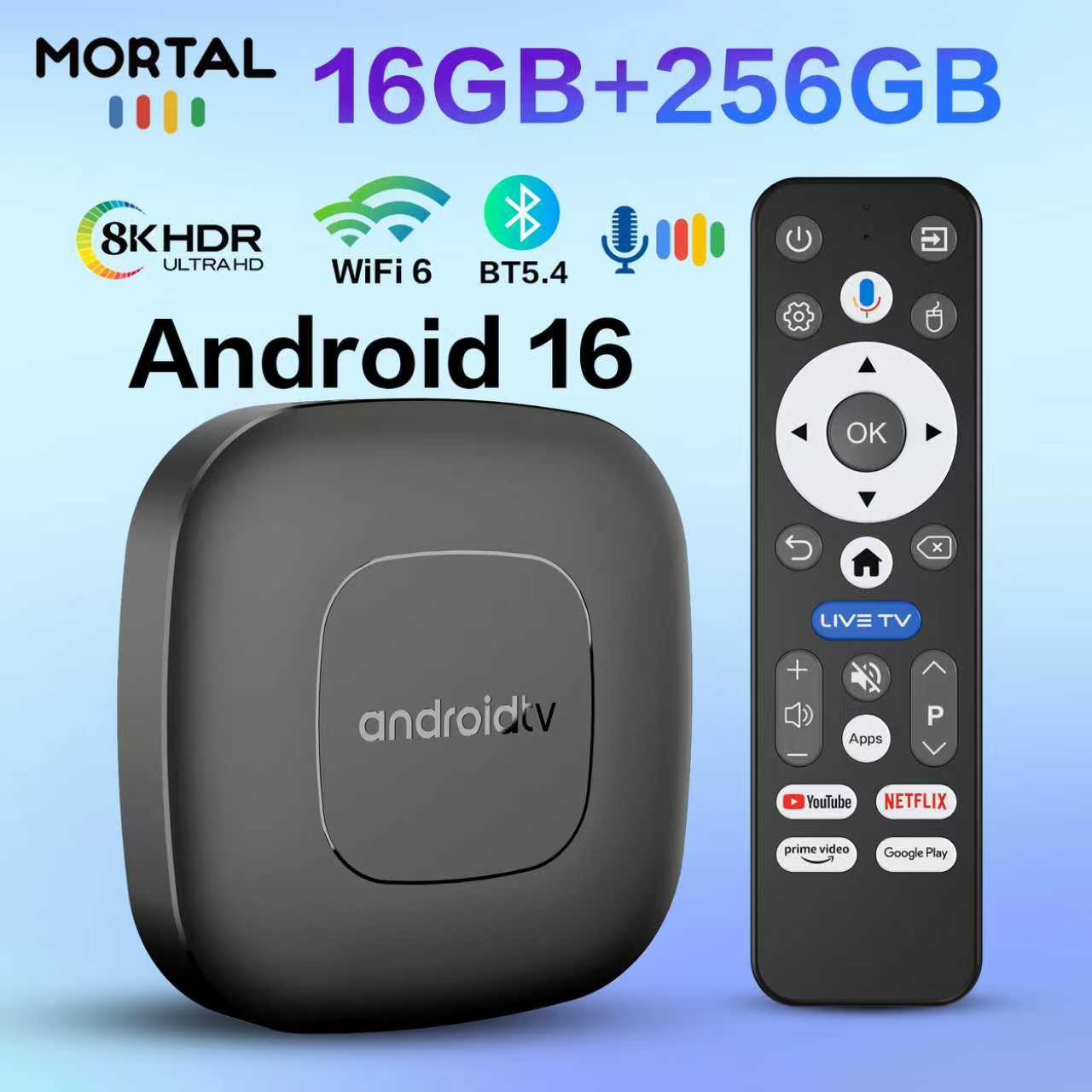 TV Box Android 16 Google Assistant Sterowanie Głosowe 8GB 128GB 4K Wifi6 BT5.0 T1 RK3518 Odtwarzacz Multimedialny 4K Set Top Box Smart TV