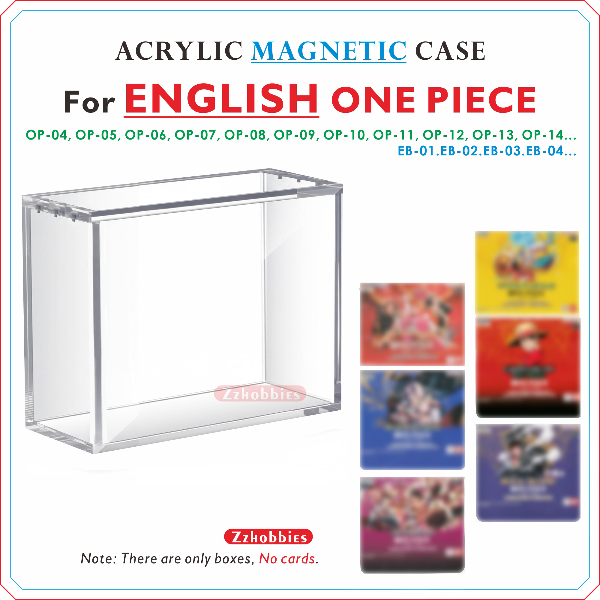 Akrylowa magnetyczna gablota ekspozycyjna na figurki One Piece (KOMPATYBILNA Z: OP-4, OP-5, OP-6, OP-7, OP-8... EB-1...)