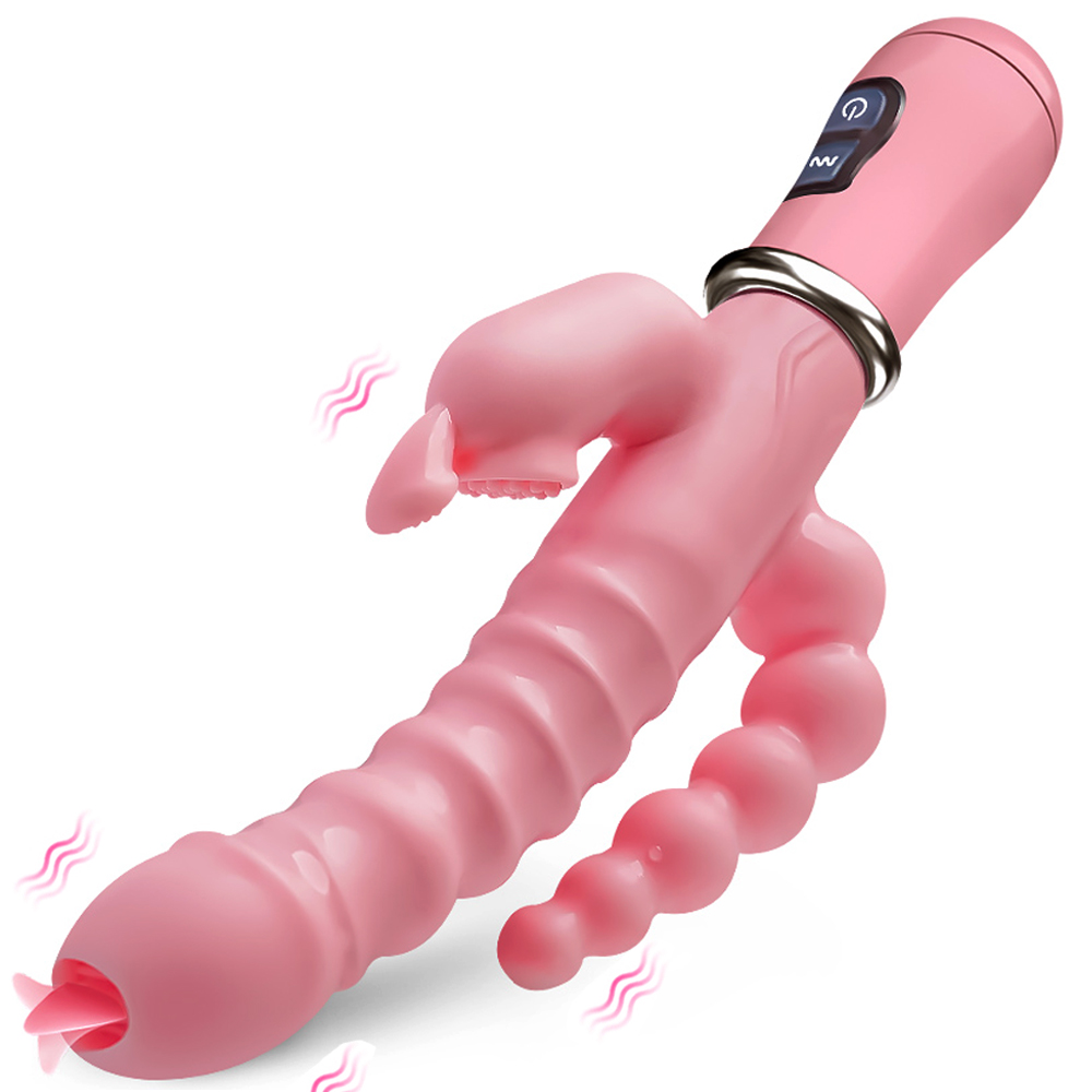 3-in-1 dildo konijn vibrator waterdichte USB magnetische oplaadbare anale clit vibrator speeltjes voor vrouwen koppels sexshop