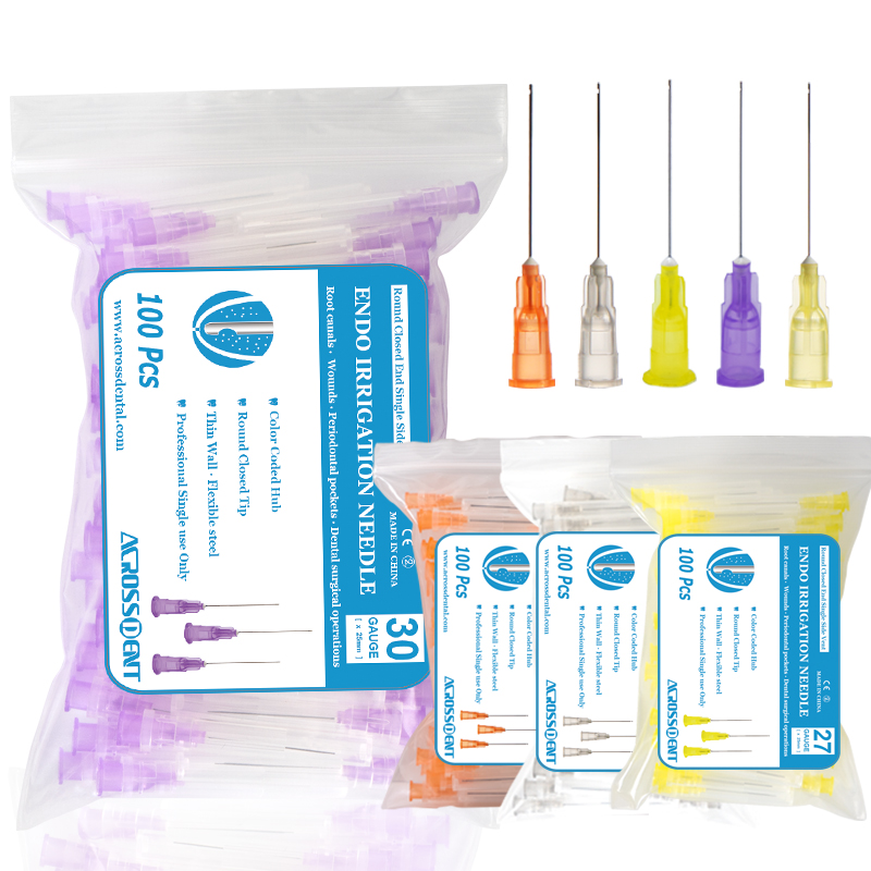 ทันตกรรมชลประทานเข็ม Endo ด้านข้าง Vent ทําความสะอาดเข็ม Endodontic Flushing Cannula ทันตกรรม Rinse Tip