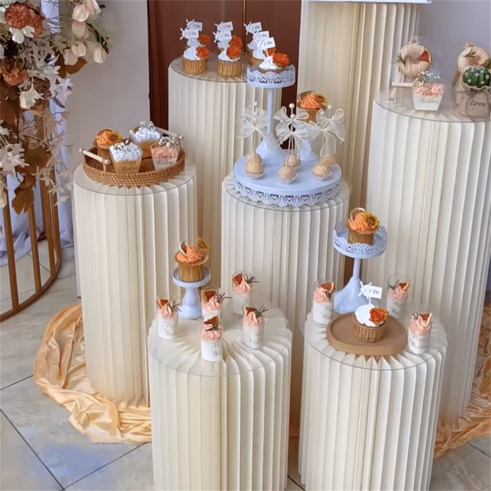 Składane rekwizyty sceniczne weselne Kolumna rzymska Ciasto Deser Stojak na stół Dekoracja tortu Impreza Dekoracja bankietowa Stojak na baby shower