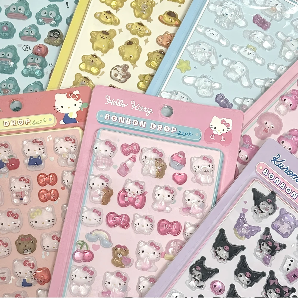 1 шт. Sanrio серии 3D наклейки стереоскопический рельефный кристаллический пузырь милая моя мелодия Куроми мультфильм детские награды наклейки украшение игрушка