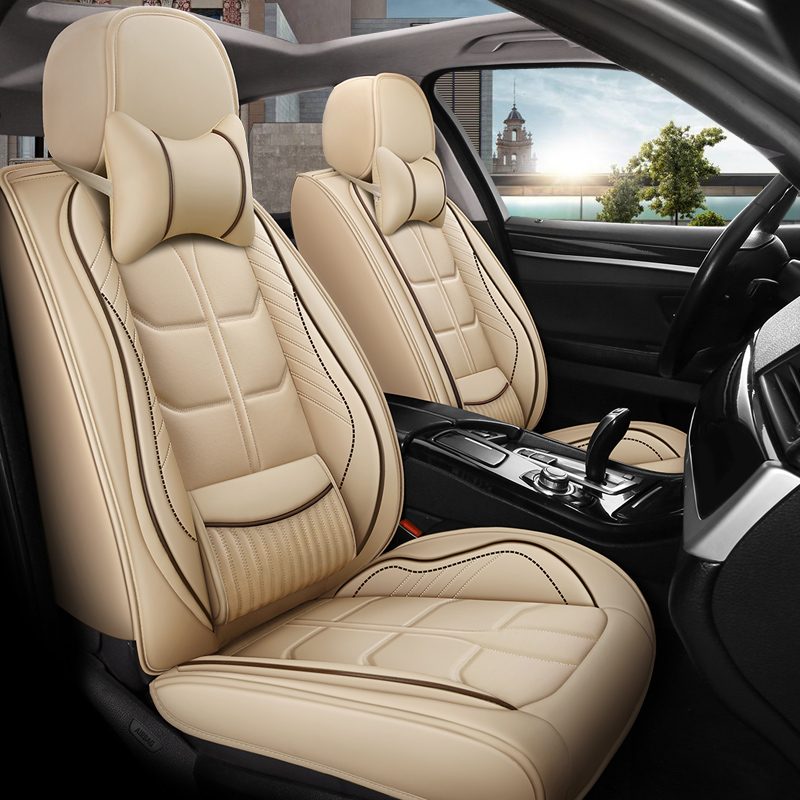 Housse de siège de voiture en cuir PU, Support lombaire 3D, pour Geely, tous les modèles, géométrie C Atlas Coolray Emgrand EC7 Tugella, accessoires de voiture