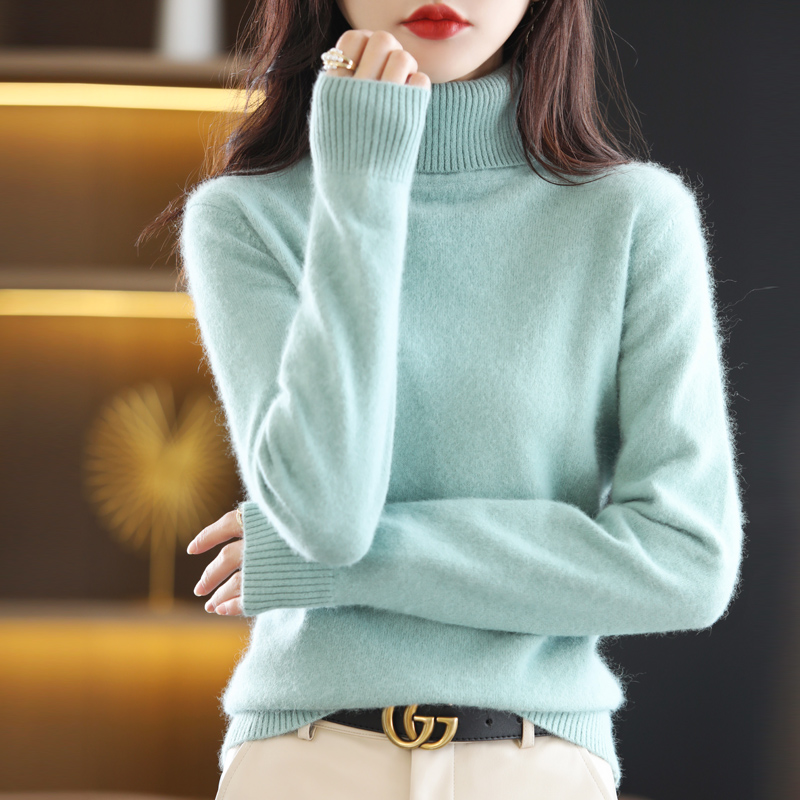 女性用タートルネックカシミヤセーター,100% ミンクぬいぐるみセーター,婦人服,秋冬,新品,Dbr-018, 2024