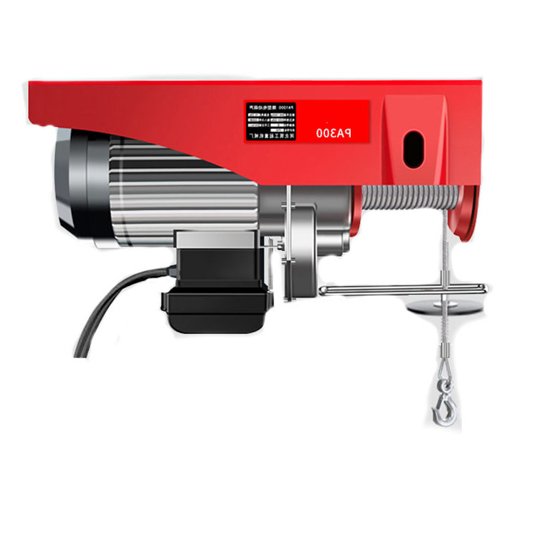 PA300รอกแบน Winch รอกรอก220V/650W ครัวเรือนขนาดเล็กแบบพกพารีโมทคอนโทรลรอกเครนลวด