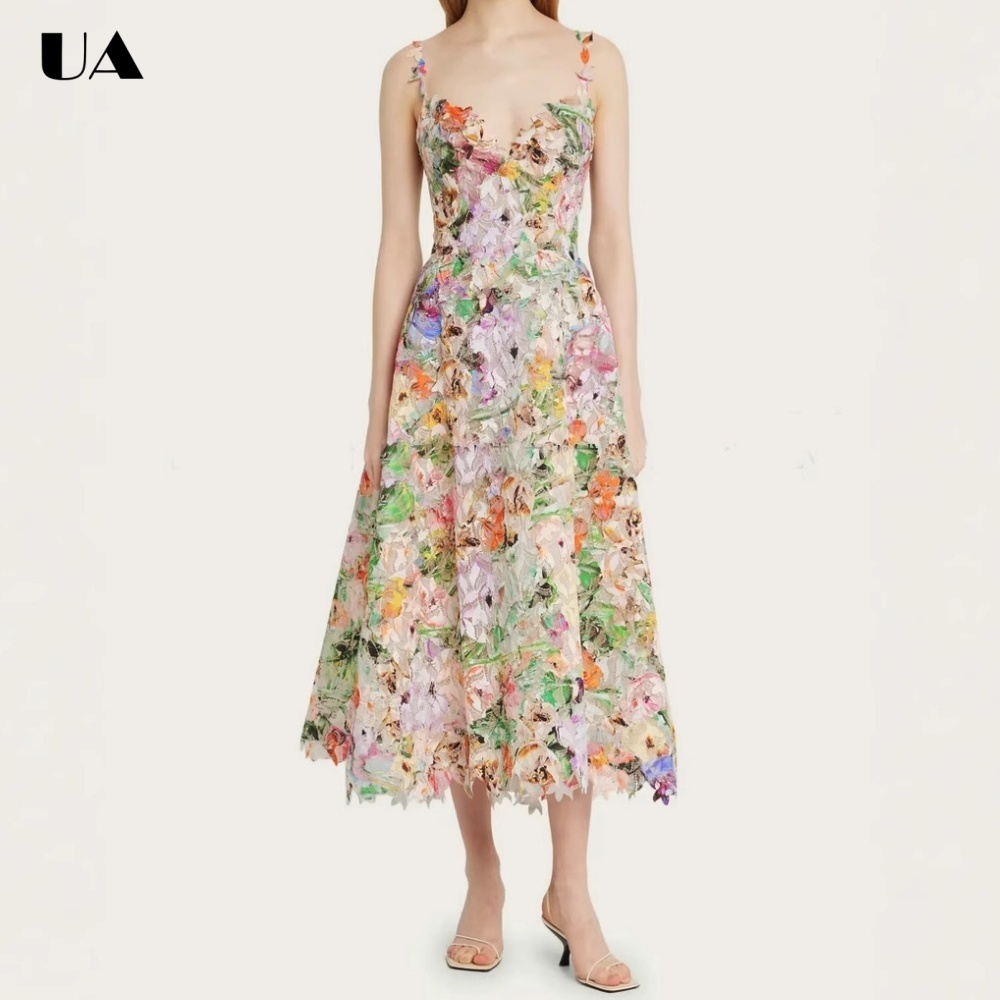 Vestido Midi Elegante com Alças Finas e Corte em A, Vestidos Longos Coloridos com Decote em V para Mulheres, Vestido de Festa Moderno com Costas Abertas e Zíper
