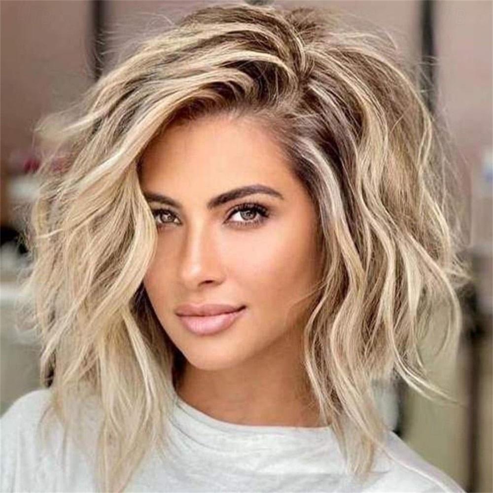 HAIRJOY Synthetisch Haar Vrouwen Krullend Blond Bruin Pruik Cosplay Kostuum Pruiken Carnaval Pruik