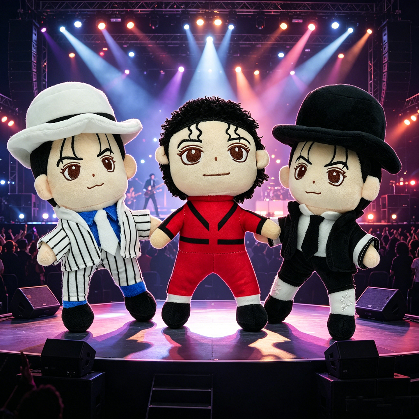 TreasuringU Cartoon Michael Jackson Plüschpuppe Coole Jackson Stofftiere Star Plüschfigur Fans Geburtstagsgeschenke