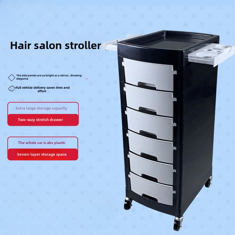 Carrinho giratório para servir salão de beleza, mini carrinho de spa com cílios, armazenamento de unhas e vinho para salão de beleza e hospitalidade, carrinho de serviço elegante