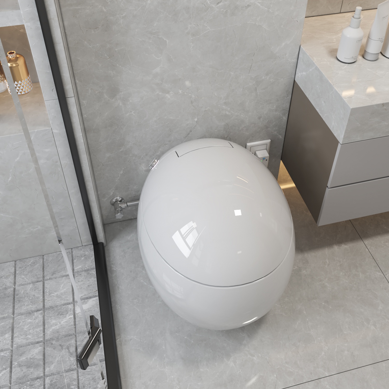 Slim eiertoilet met zitverwarming, op de vloer gemonteerde en ronde kom, hete verkoop voor oudere senioren en gehandicapten voor badkamerbar