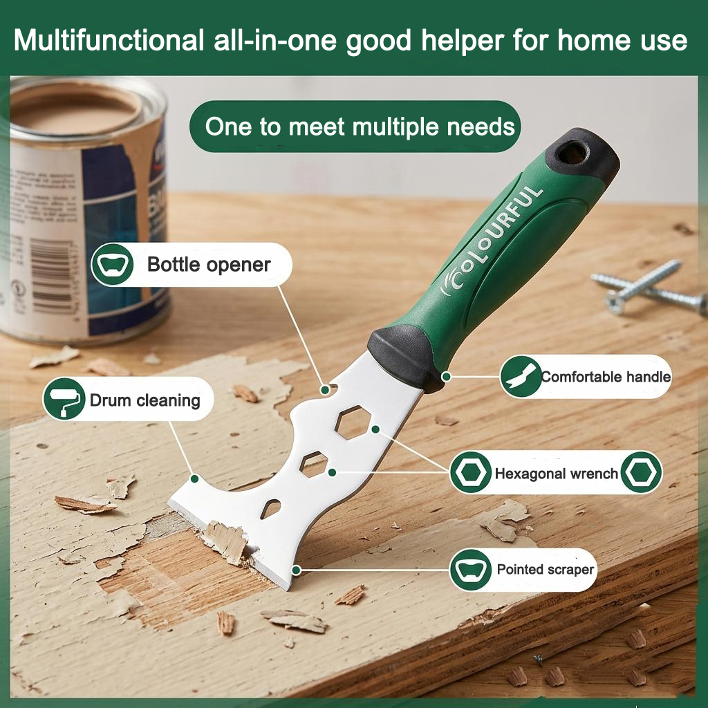 Multifunctional putty knife 14 in 1 putty knife can opener DIY construction tool stainless steel paint scraper for cleaning wall
