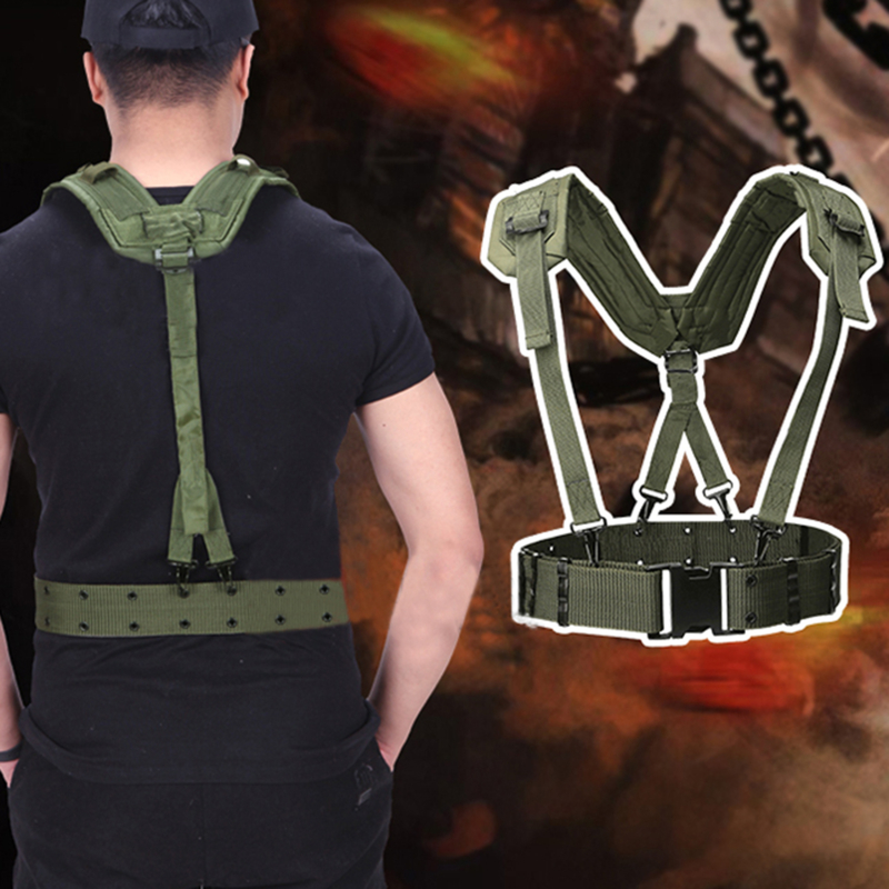 Outdoor Adjustable Equipage Suspender Type Tactics Braces New Tactical Suspenders Men Duty Belt Harness Combat Readiness Strap