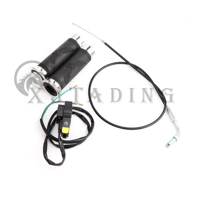 Manopole per manubrio moto Cavo acceleratore Kill Switch Set per 49CC 60CC 66CC 80CC Bicicletta motorizzata Push Bike Parti del motore