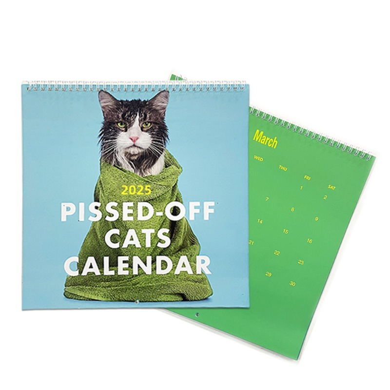 2025 Cat Calendar- Cats Chillin' with Coffee Handmade 12 Monthly  Cats Wall Calendar 2025 Planner, Funny Family Planner