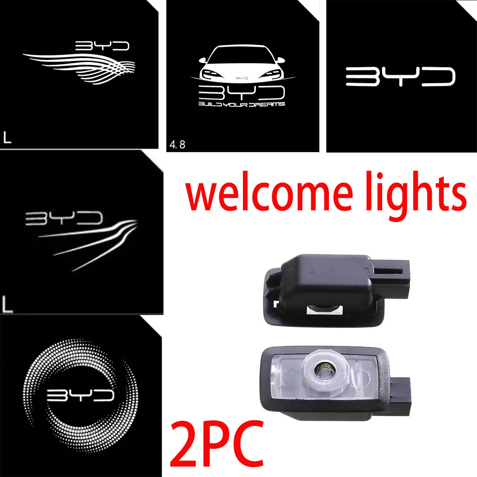 Feux de porte de voiture pour BYD EV Han DM Song PLUS Qin PRO Seal EA1, feux de bienvenue, feux d'avertissement de sortie, feux de signalisation nocturne