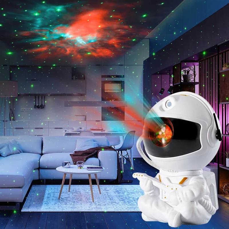 Galaxy Star Astronauta Proiettore LED Luce notturna Cielo stellato Porjectors Lampada Decorazione Camera da letto Decorativa per regali per bambini
