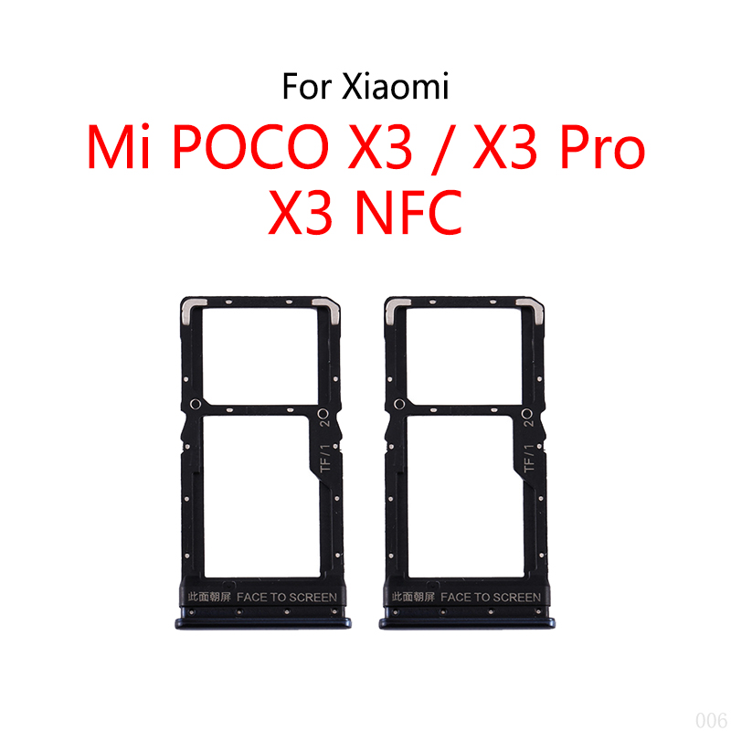 Per Xiaomi Mi POCO X3 NFC / X3 Pro Pocophone Global Nuovo slot per scheda SIM Supporto per vassoio Presa per lettore di schede SIM