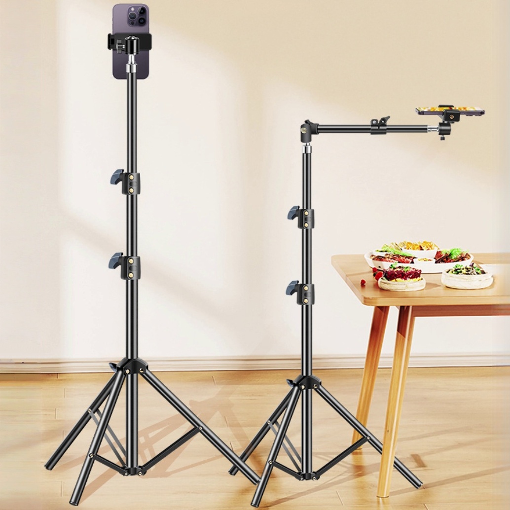 Universele luie lange armstandaard 360° °   Roterende telefoonhouder Verstelbare installatie Bed- en bureauhouder Fotografieaccessoires