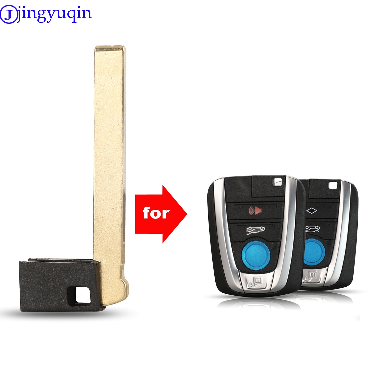 Jingyuqin substituição remoto escudo chave do carro lâmina em branco chave para bmw i3 i8 chave inteligente