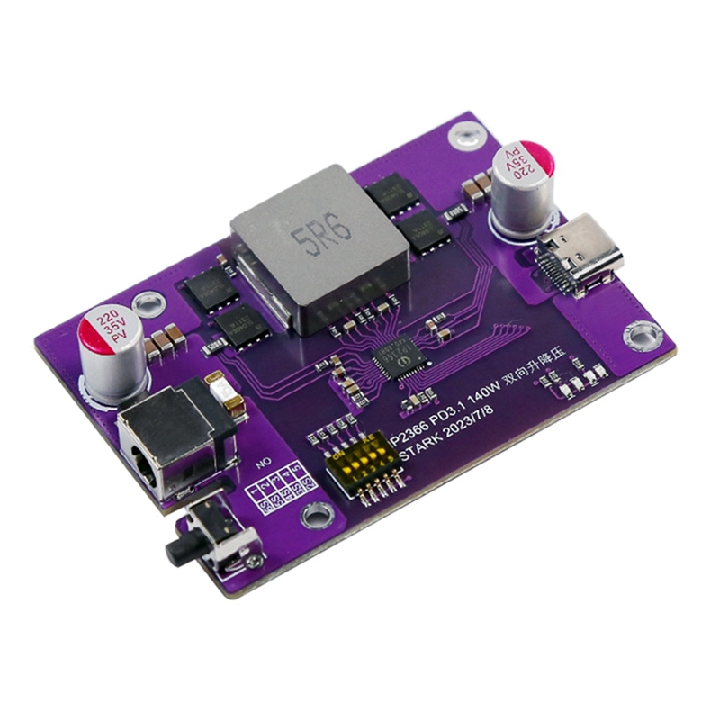 Módulo de carga rápida de batería de litio, Banco de energía PD3.1 de 140W, 2S/3S/4S/5S/6S conmutable IP2366 bidireccional Boost