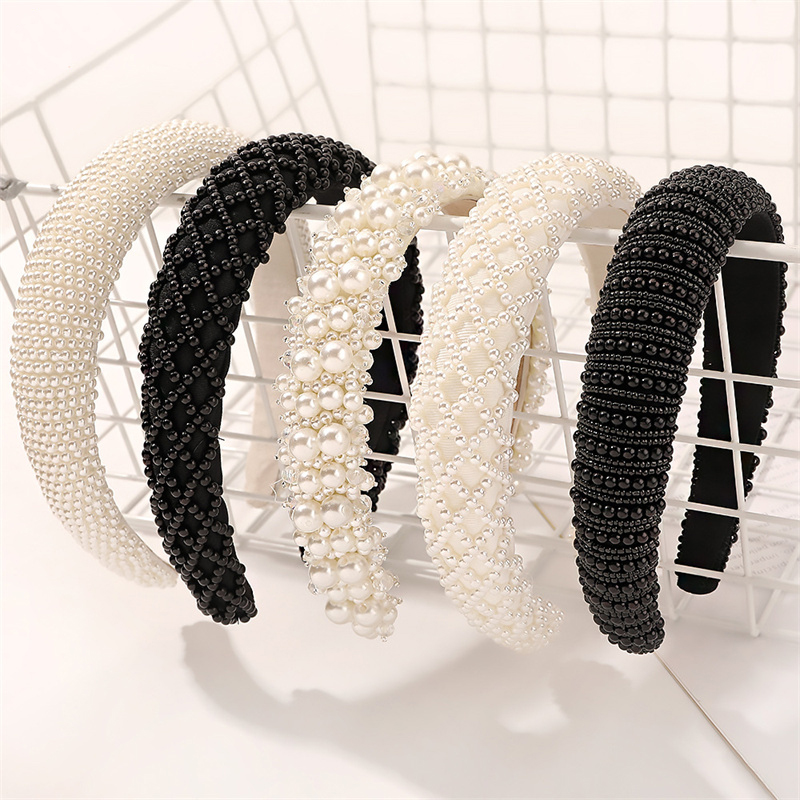 Luxe Parel Brede Hoofdbanden Voor Dames Meisjes Hoofddeksels Mode Hoofdbanden Vrouwelijke Haarbanden Hoofd Hoepel Haaraccessoires