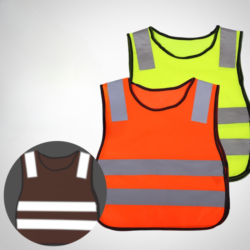 Chaleco de seguridad para niños de alta visibilidad para niños escolares trabajadores de saneamiento accesorios de equipos de fitness