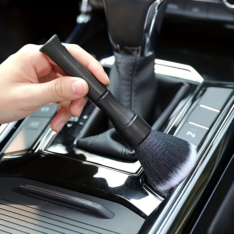 1 cepillo para detalles de interiores de coche de cerdas suaves: herramienta para plumero de tablero automático para limpieza de automóviles y motocicletas